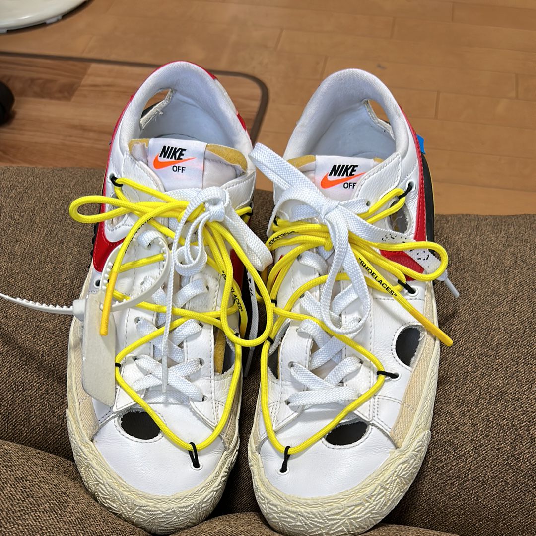 Off-White × Nike Blazer Low "White and University Red"