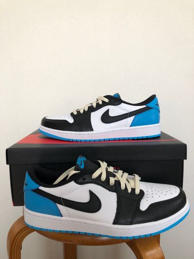 Nike Air Jordan 1 Low OG "Black and Dark Powder Blue/UNC"