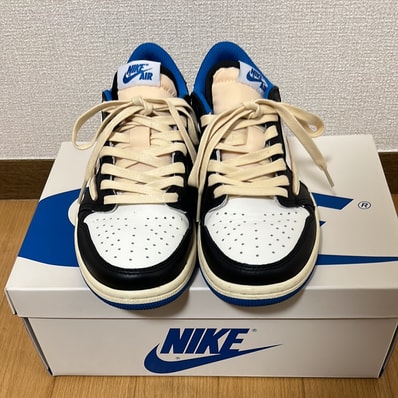Travis Scott × fragment design × Nike Air Jordan 1 Low OG SP "Military Blue"