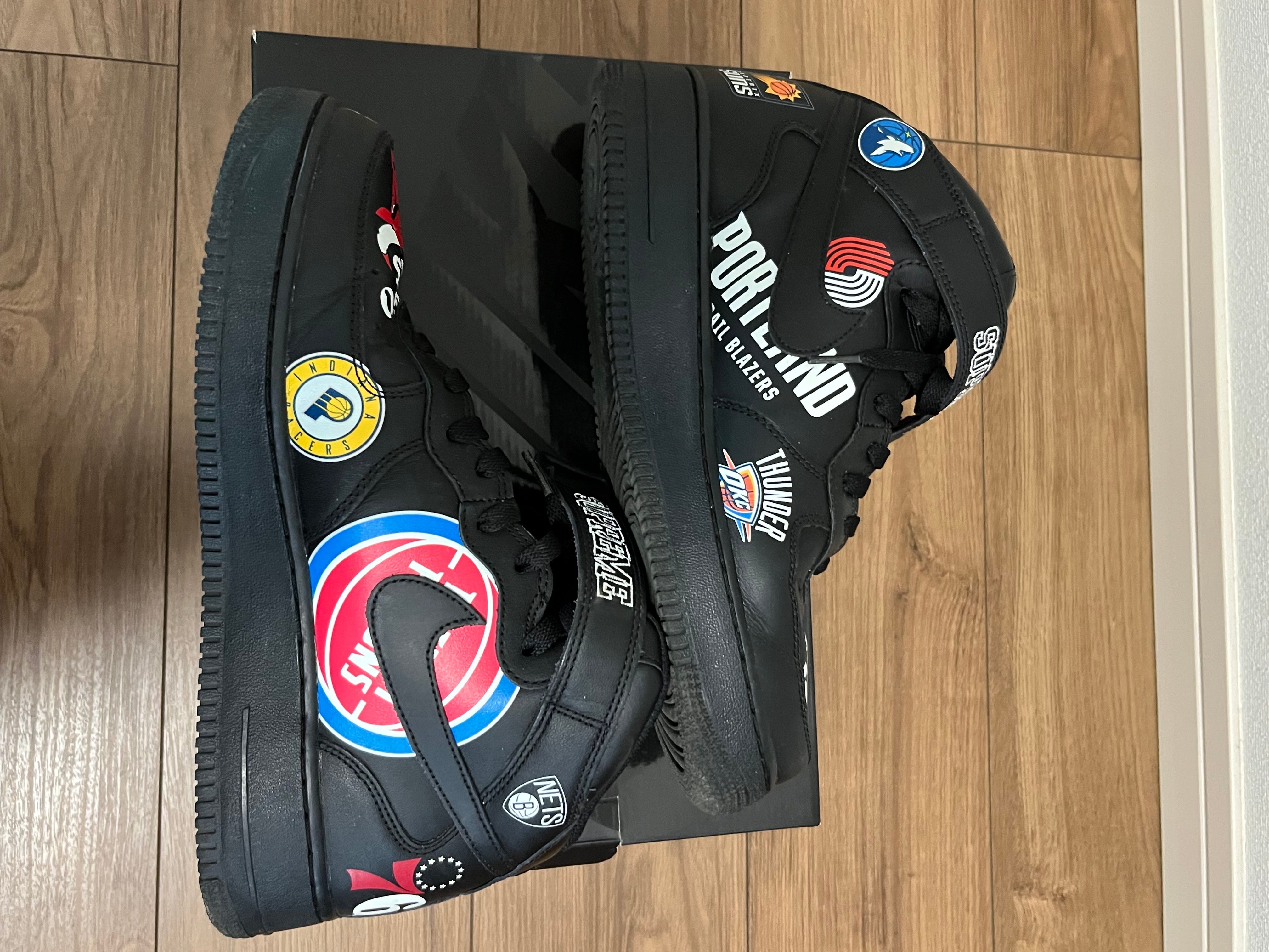 Supreme × NBA × Nike Air Force 1 Mid '07 "Black"