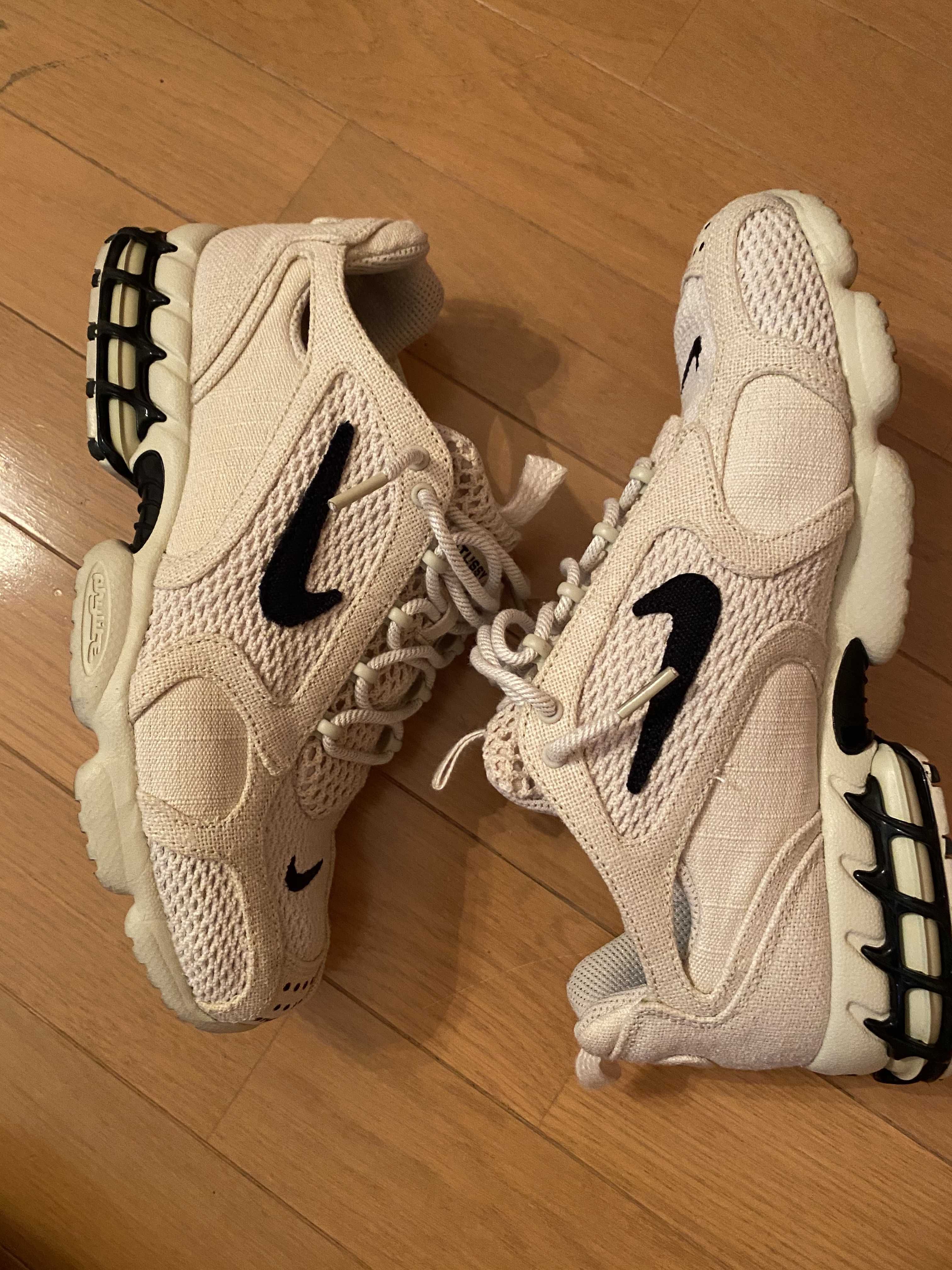 Stussy × Nike Air Zoom Spiridon CG 2 "Fossil/Black"