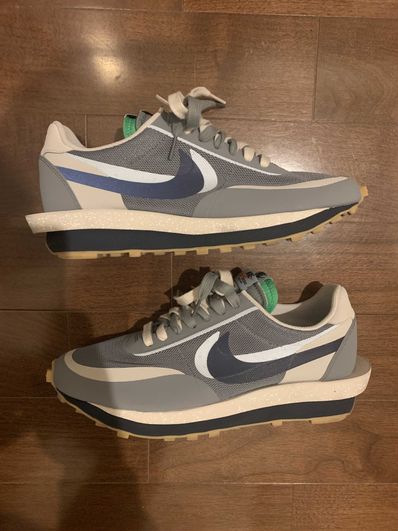 CLOT × Sacai × Nike LD Waffle "Grey Obsidian/Cool Grey"