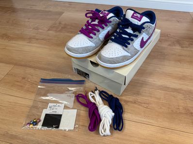 Rayssa Leal × Nike SB Dunk Low PRM "Pure Platinum and Vivid Purple"
