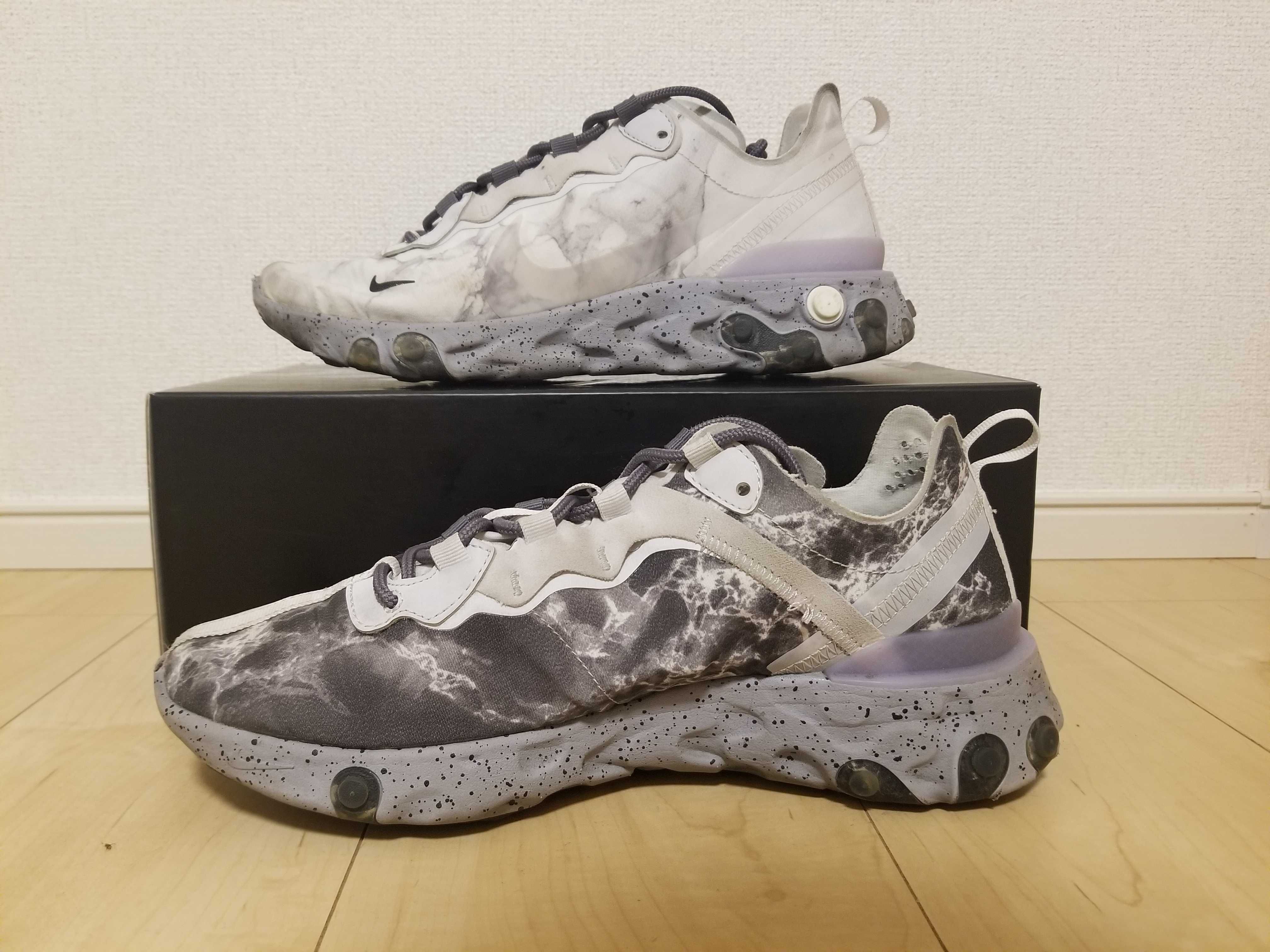 KENDRICK LAMAR×NIKE REACT ELEMENT 55 "PURE PLATINUM/CLEAR-WOLF GREY-BLACK"