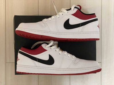 NIKE AIR JORDAN 1 LOW "WHITE/UNIVERSITY RED/BLACK"