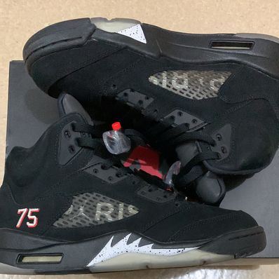 NIKE AIR JORDAN 5 PARIS SAINT-GERMAIN BLACK/CEMENT GREY