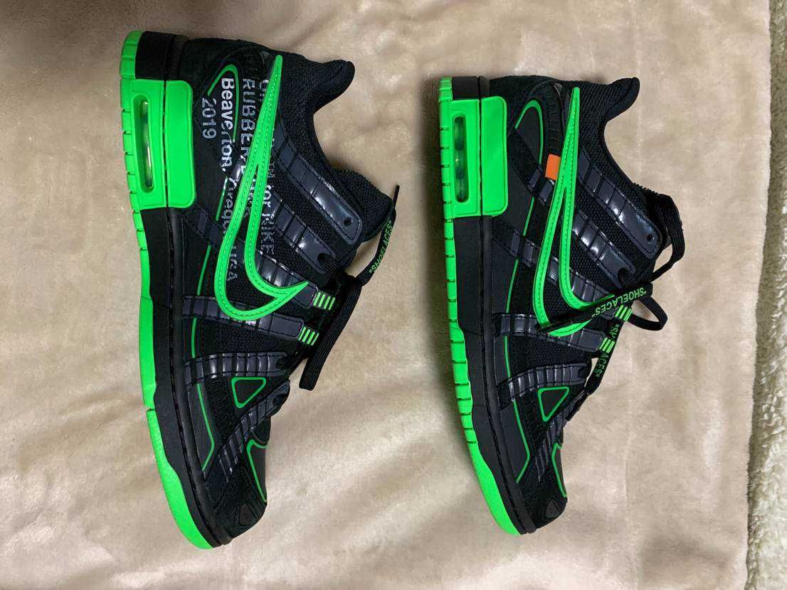 Off-White × Nike Air Rubber Dunk "Black/Green Strike"