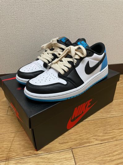 Nike Women's Air Jordan 1 Low OG "Black and Dark Powder Blue/UNC"