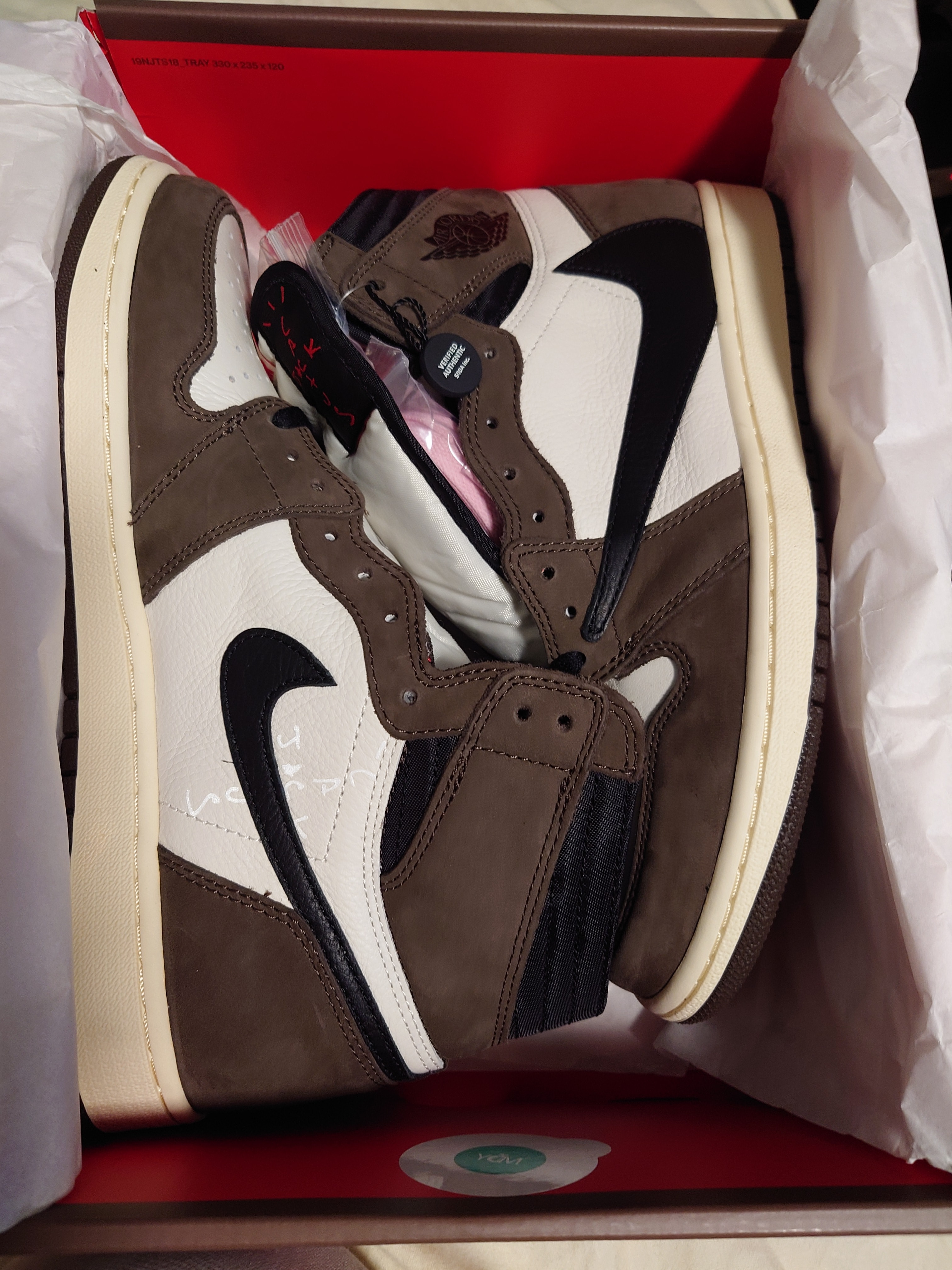Travis Scott × Nike Air Jordan 1 Retro High OG TS SP "Sail/Dark Mocha"