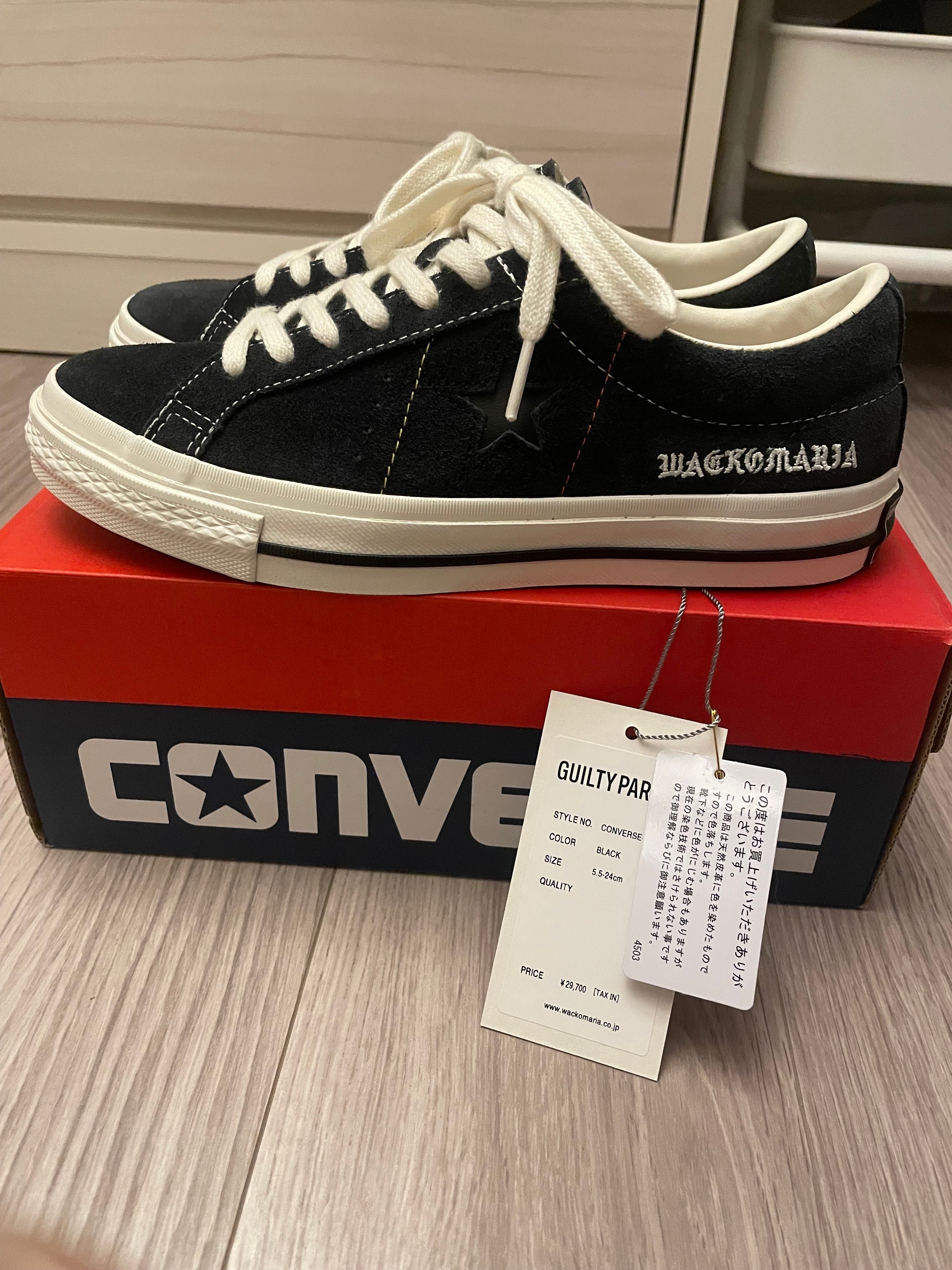 WACKO MARIA × Converse One Star Suede "Black"
