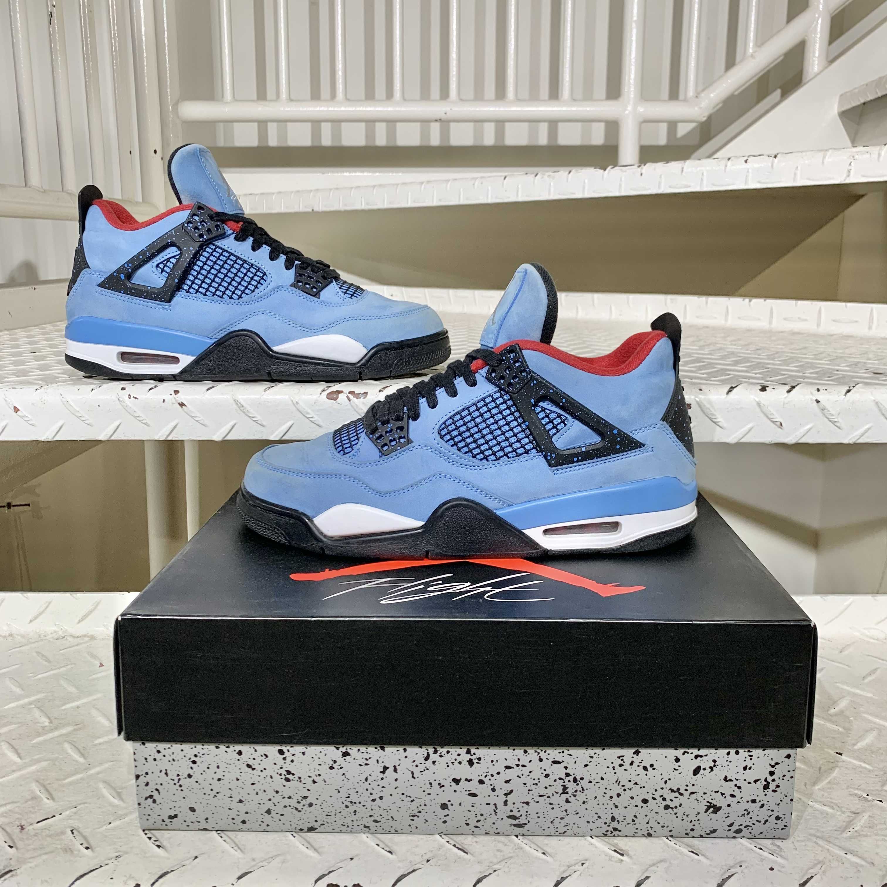 Travis Scott × Nike Air Jordan 4 Retro Cactus Jack "University Blue"