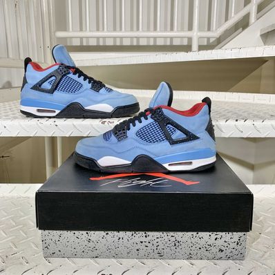Travis Scott × Nike Air Jordan 4 Retro Cactus Jack "University Blue"