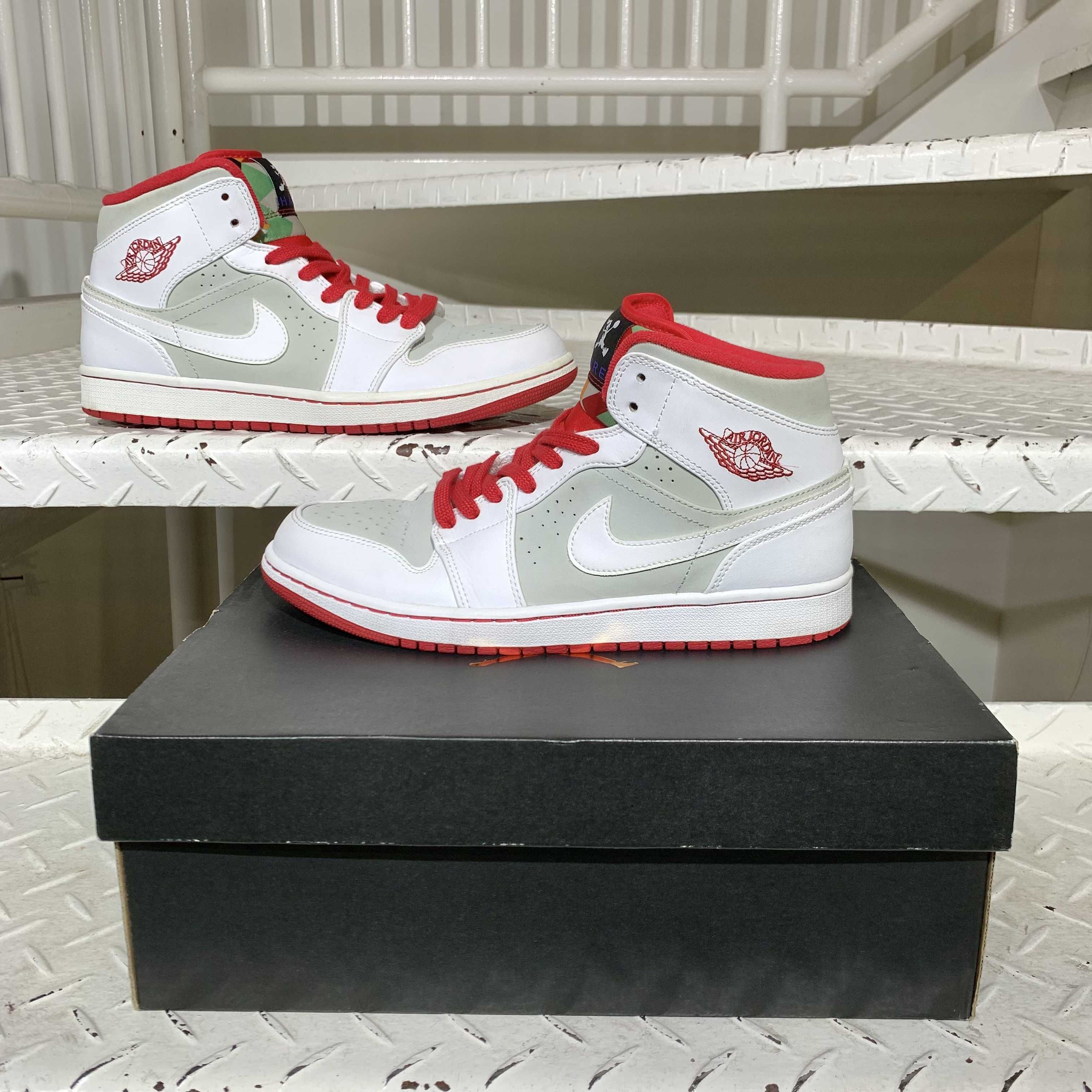Nike Air Jordan 1 Mid WB "White/Gray/Red" (2015)