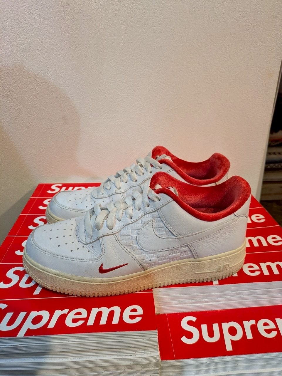 KITH × Nike Air Force 1 Low "White/Red"