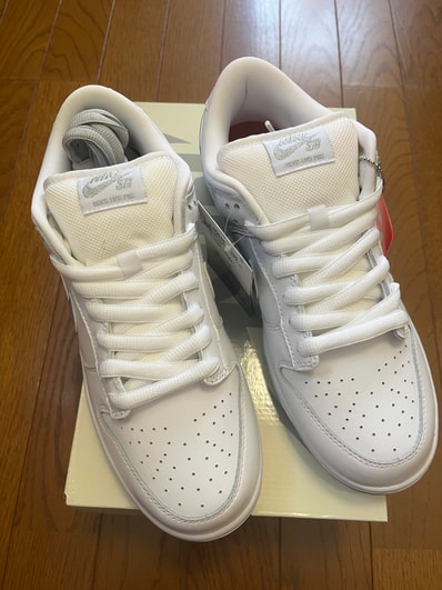 Supreme × Nike SB Dunk Low "White/Metallic Silver" (25FW Week2)