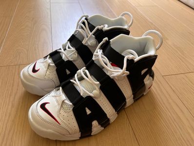 NIKE AIR MORE UPTEMPO "WHITE/BLACK/UNIVERSITY RED"(2020)
