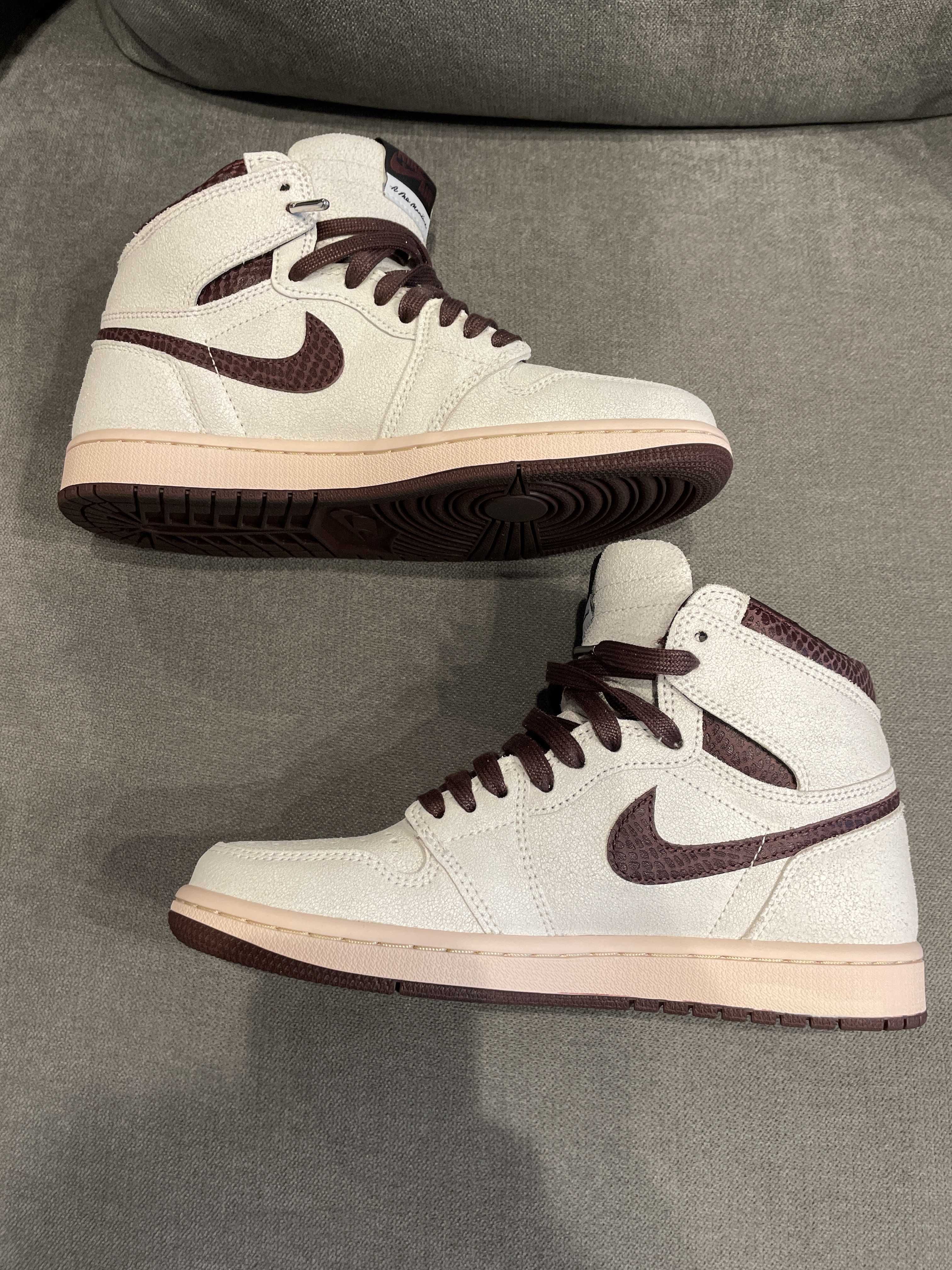 A Ma Maniere × Nike Air Jordan 1 Retro High OG "Sail and Burgundy"