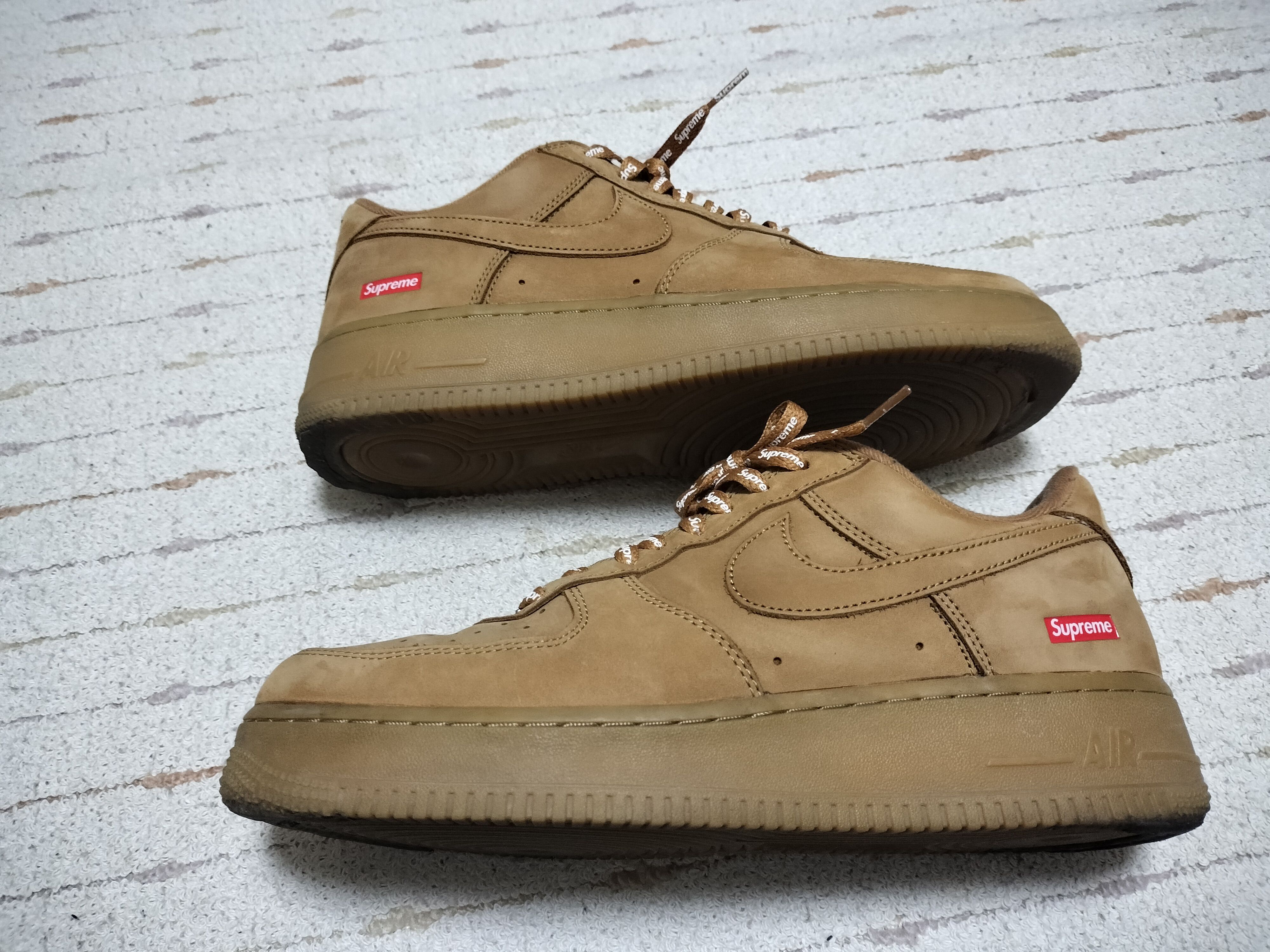 Supreme × Nike Air Force 1 Low "Flax/Wheat"