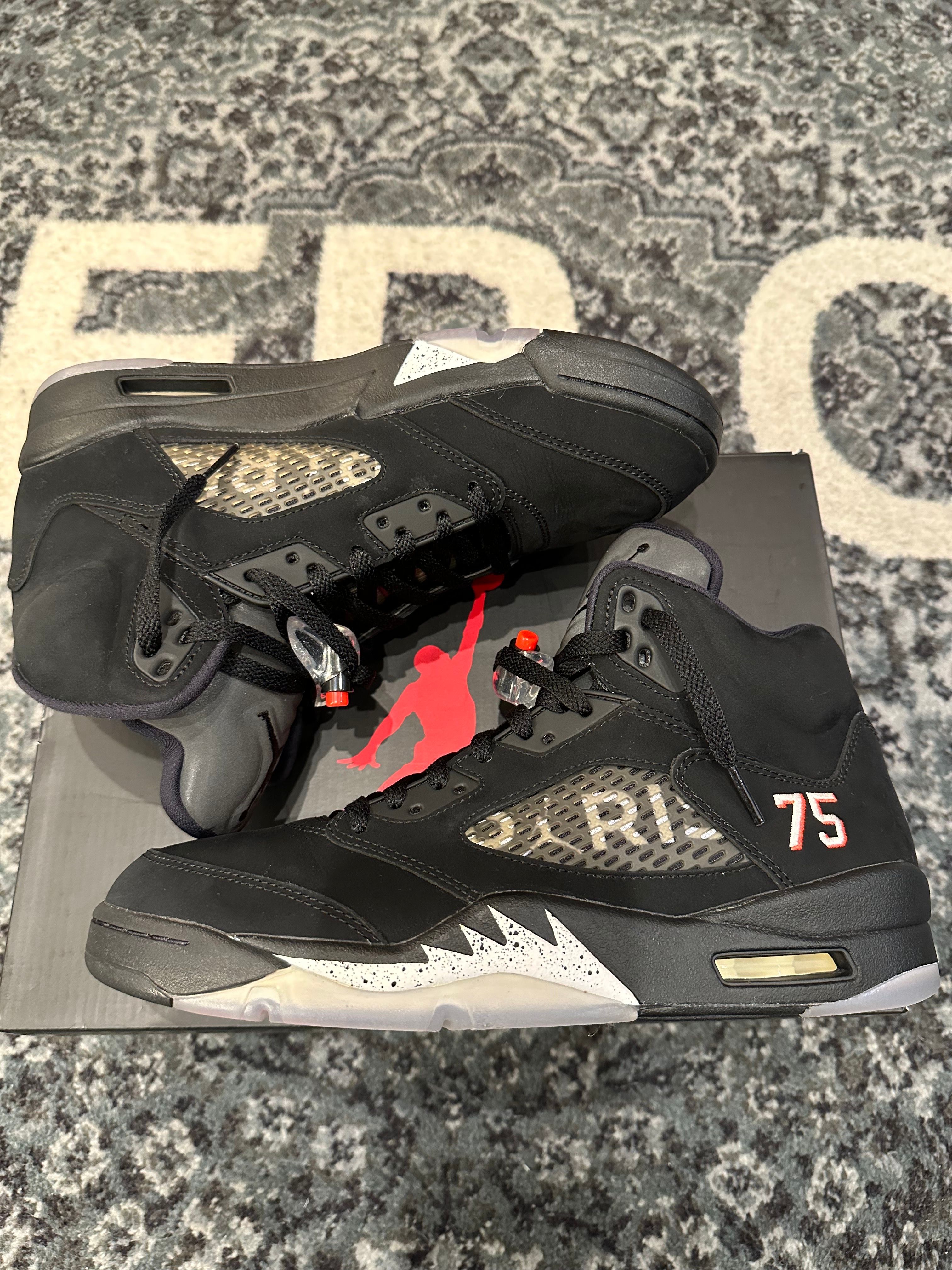 NIKE AIR JORDAN 5 PARIS SAINT-GERMAIN BLACK/CEMENT GREY