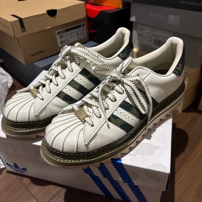 CLOT × A BATHING APE × adidas Superstar by Edison Chen "Green Camo"
