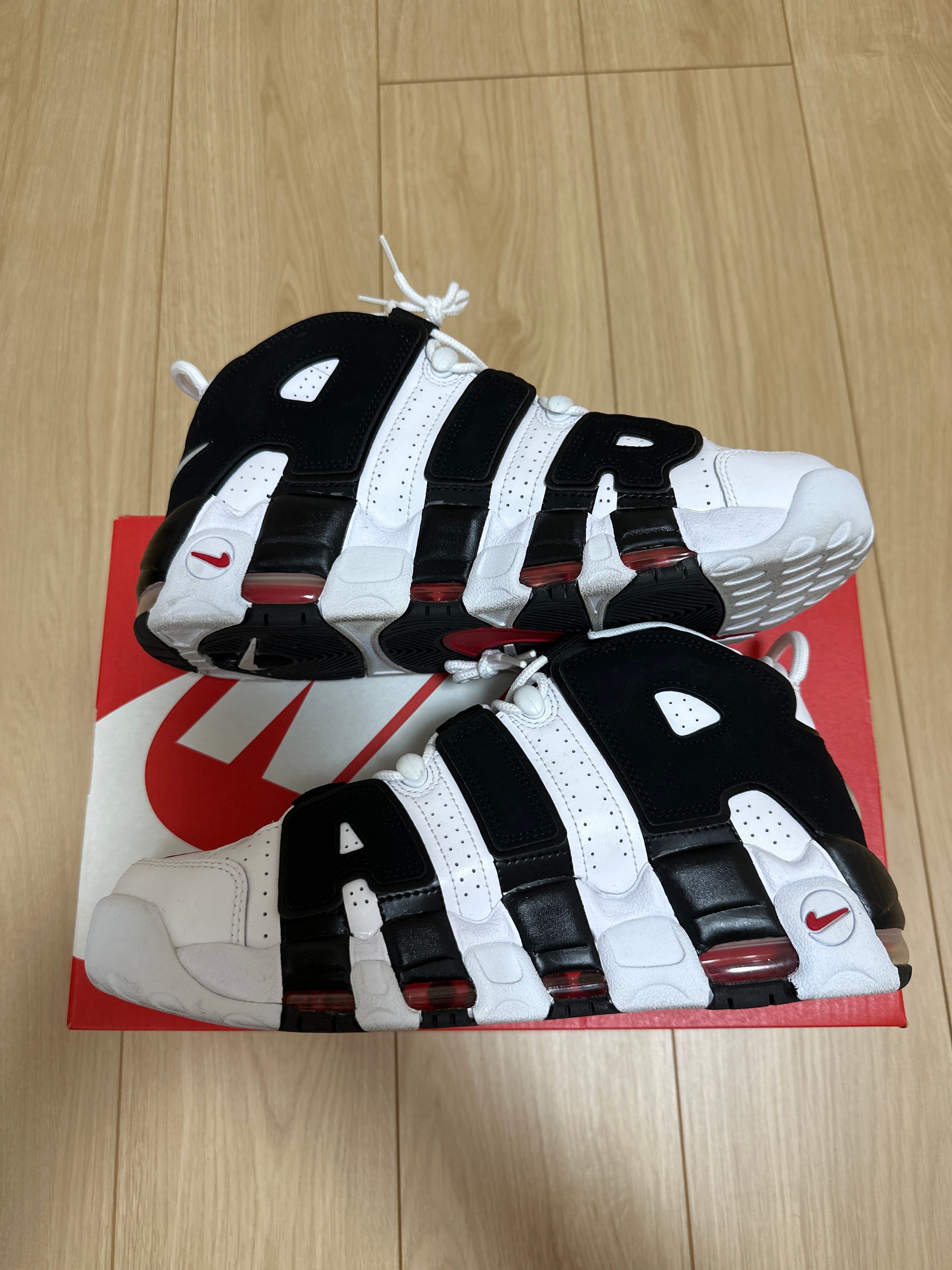 NIKE AIR MORE UPTEMPO "WHITE/BLACK/UNIVERSITY RED"(2020)