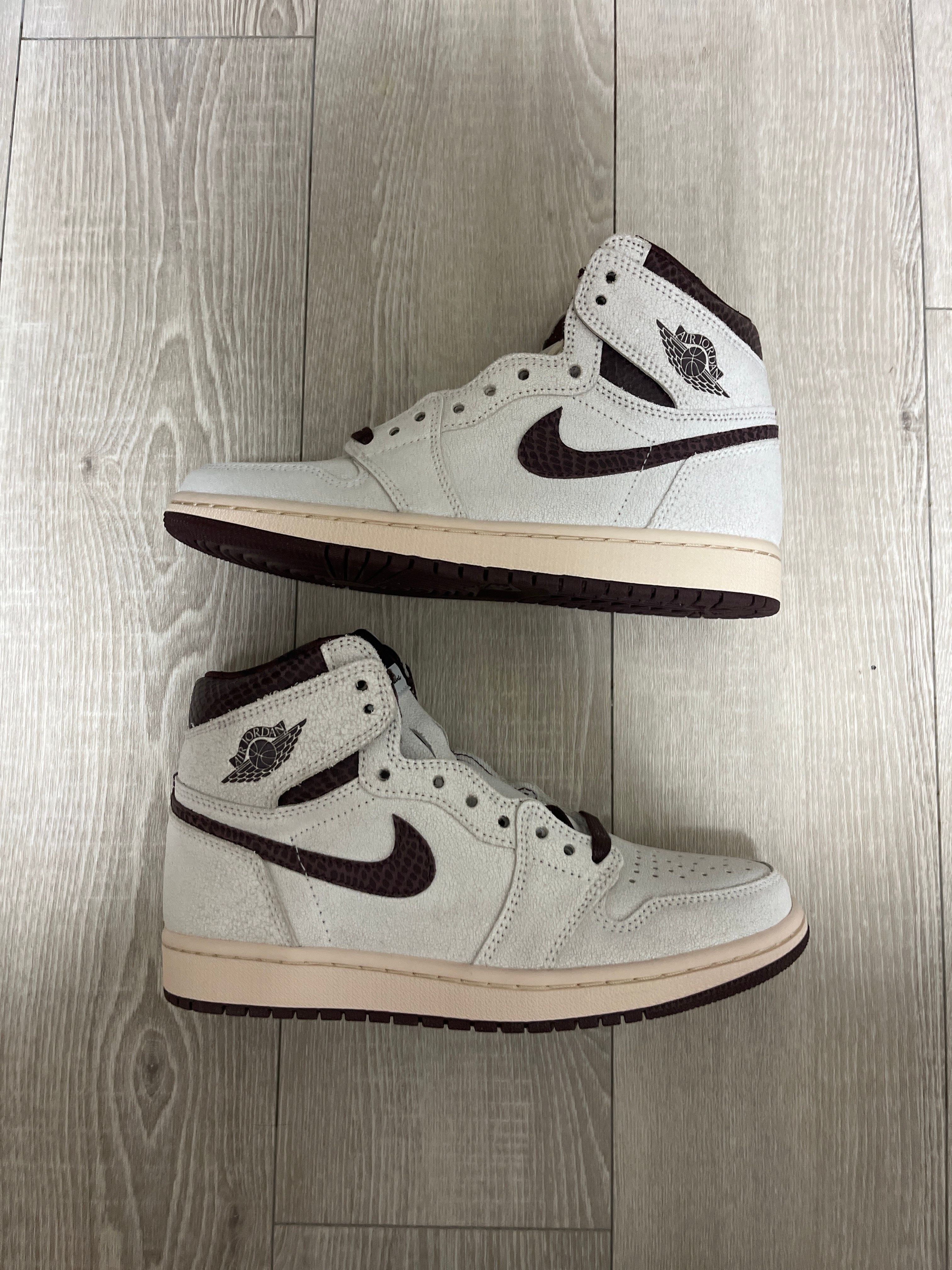 A Ma Maniere × Nike Air Jordan 1 Retro High OG "Sail and Burgundy"