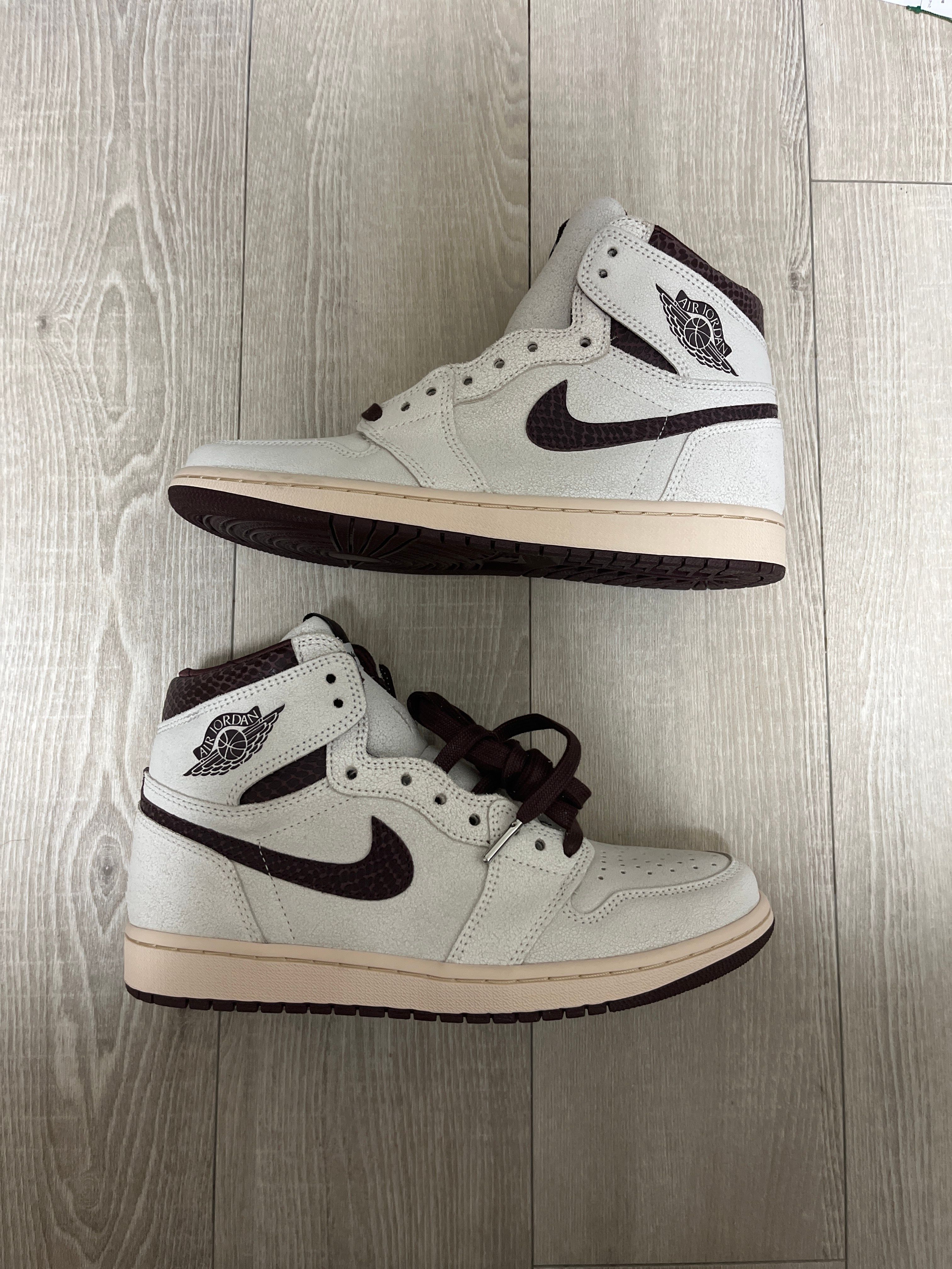 A Ma Maniere × Nike Air Jordan 1 Retro High OG "Sail and Burgundy"