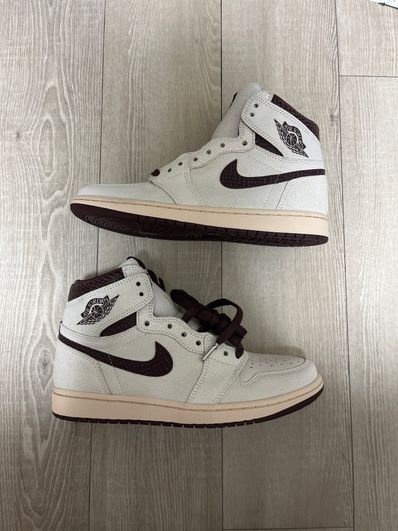 A Ma Maniere × Nike Air Jordan 1 Retro High OG "Sail and Burgundy"