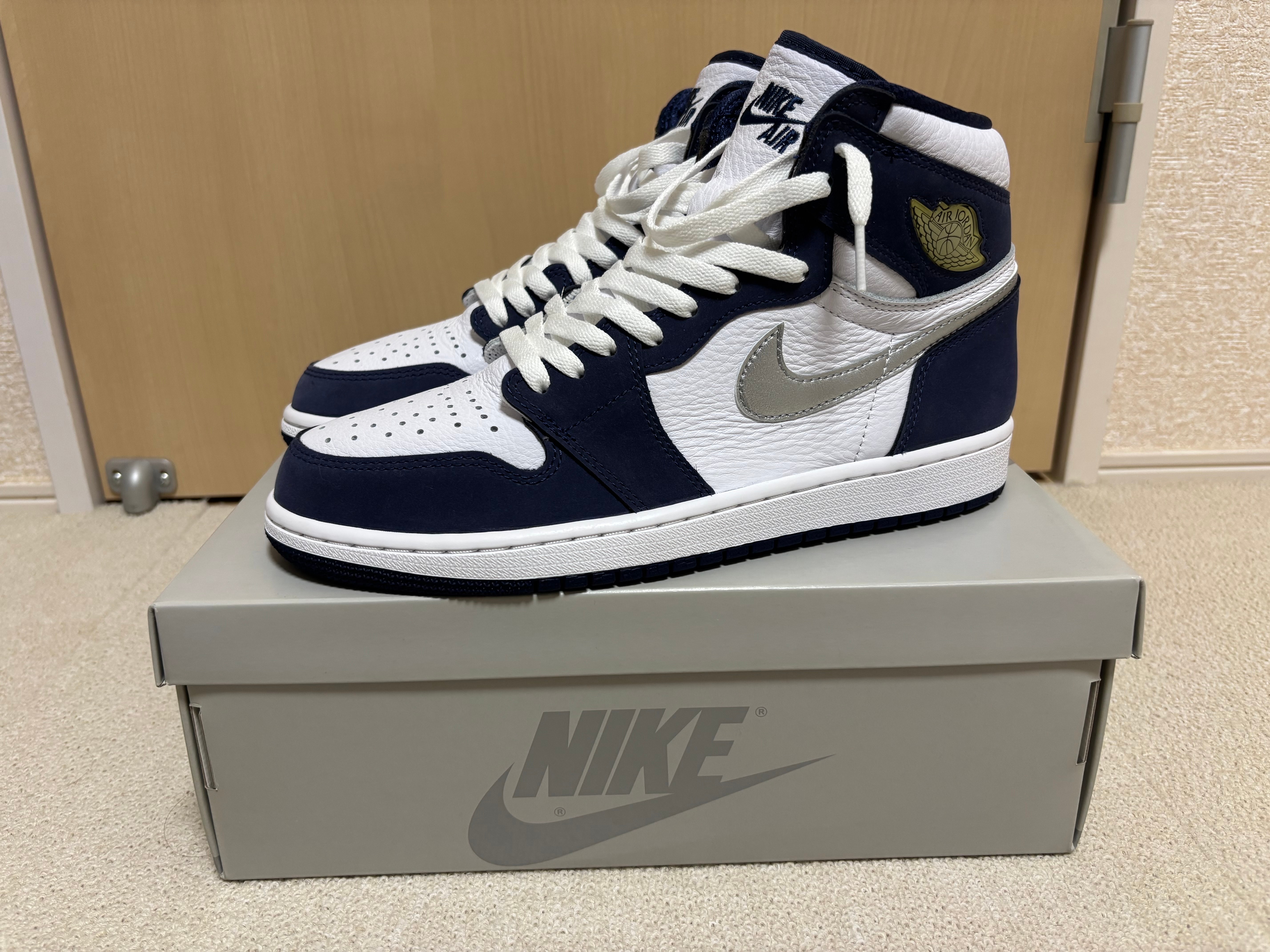 Nike Air Jordan 1 High OG CO.JP "White/Midnight Navy" (2020) (Standard Box)