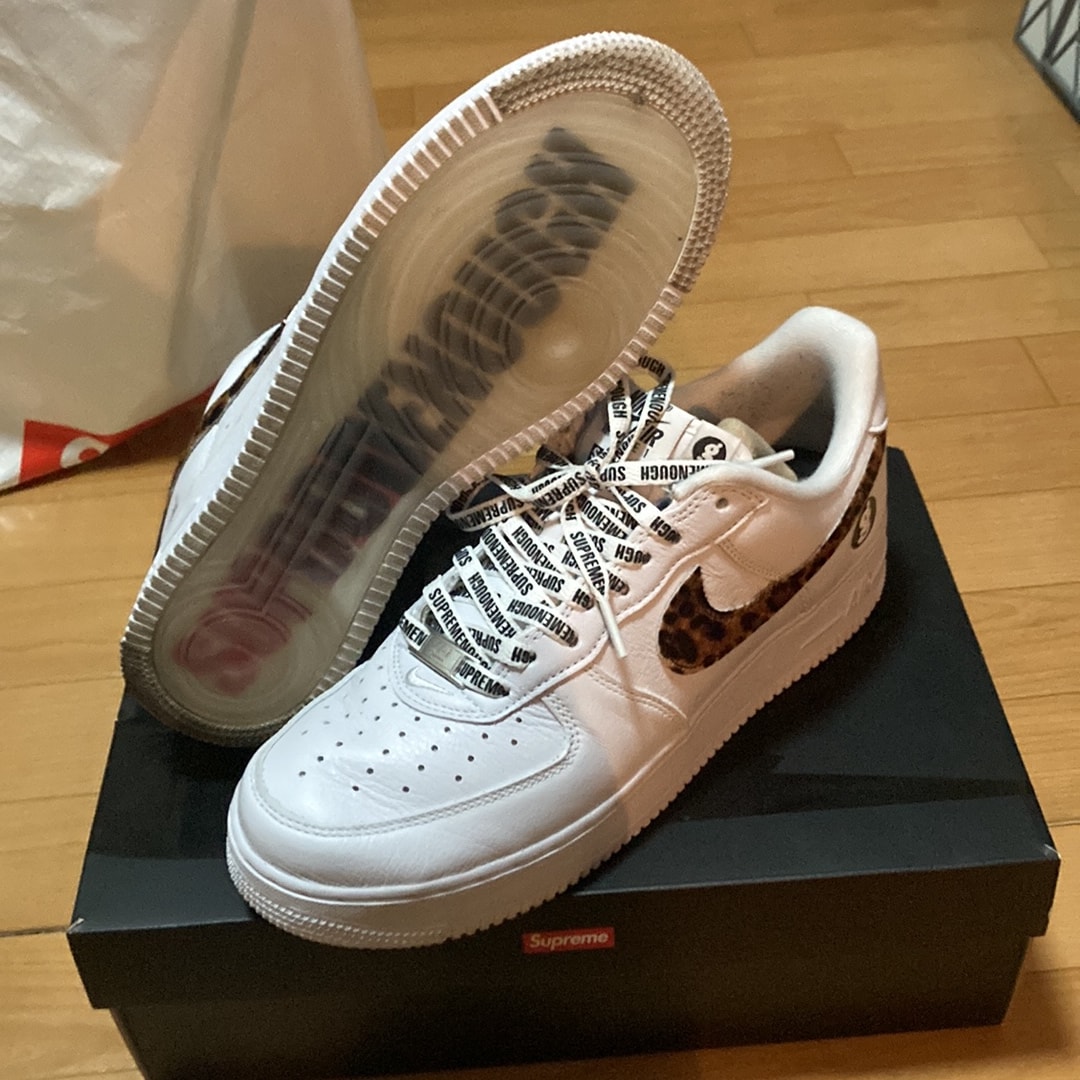 GOODENOUGH × Supreme × Nike Air Force 1 Low "White/Leopard" (25SS Week15)