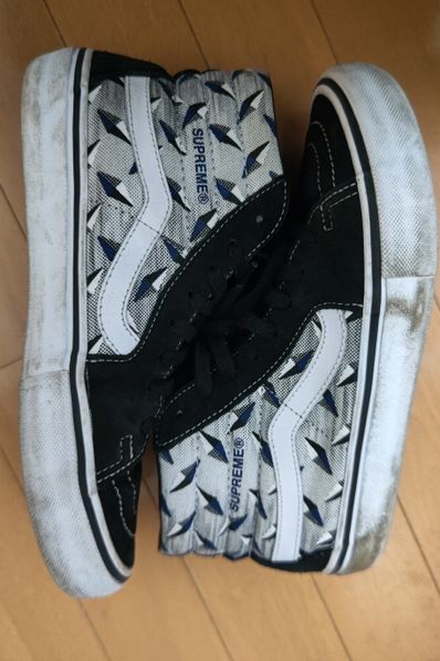 Supreme × Vans Sk8-Hi "Diamond Plate Black"