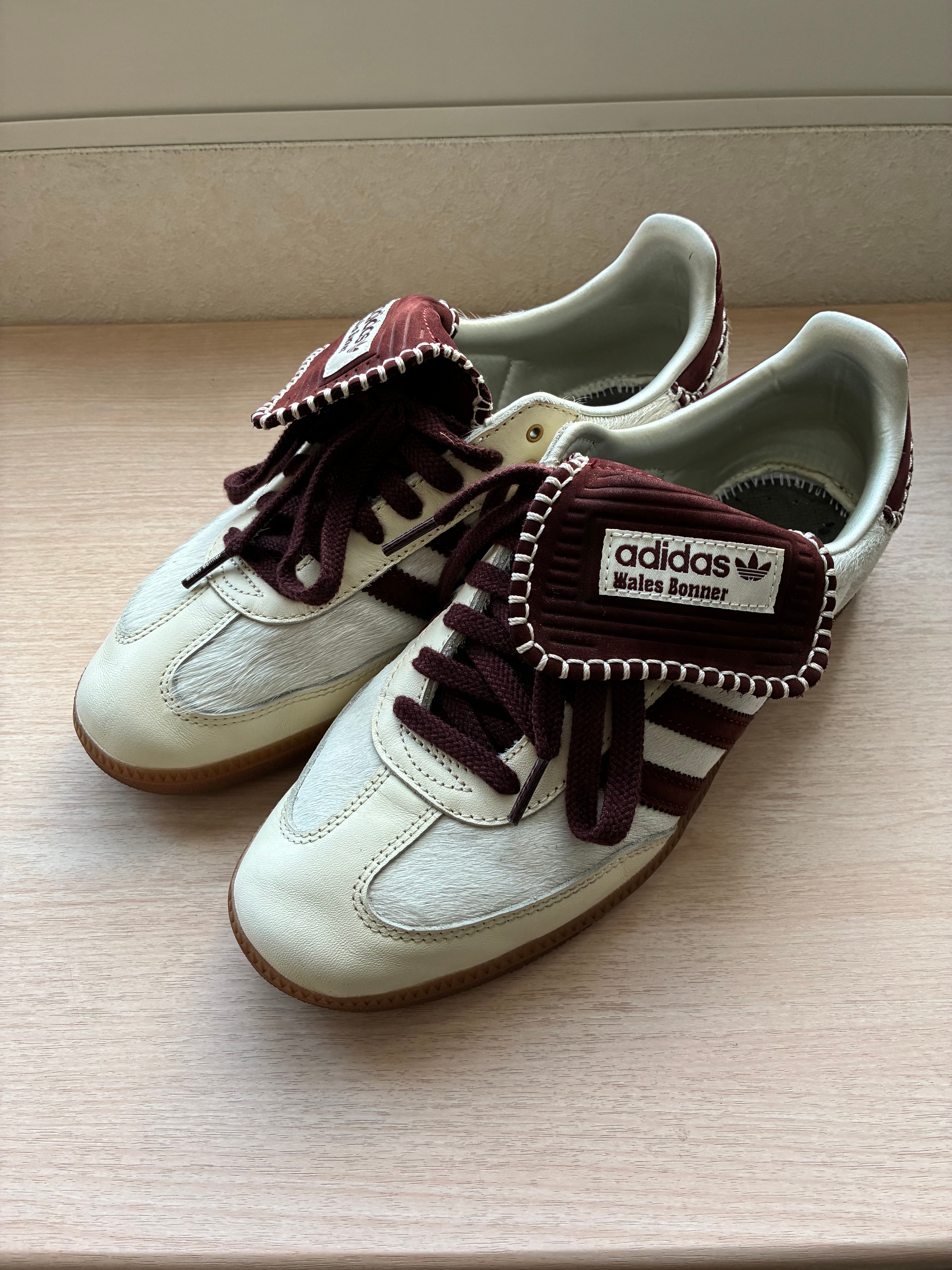 Wales Bonner × adidas Samba Pony Tonal Low "Cream White/Mystery Brown"