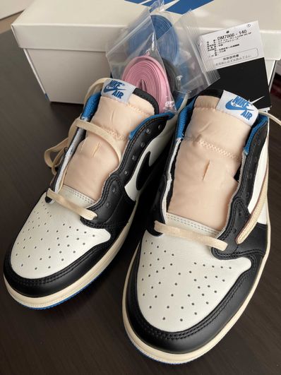 Travis Scott × fragment design × Nike Air Jordan 1 Low OG SP "Military Blue"