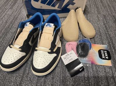 Travis Scott × fragment design × Nike Air Jordan 1 Low OG SP "Military Blue"