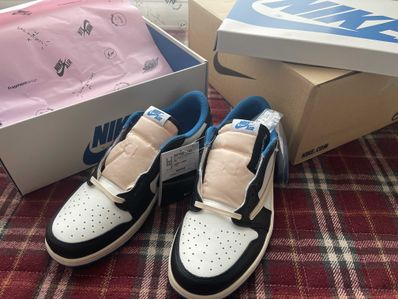 Travis Scott × fragment design × Nike Air Jordan 1 Low OG SP "Military Blue"