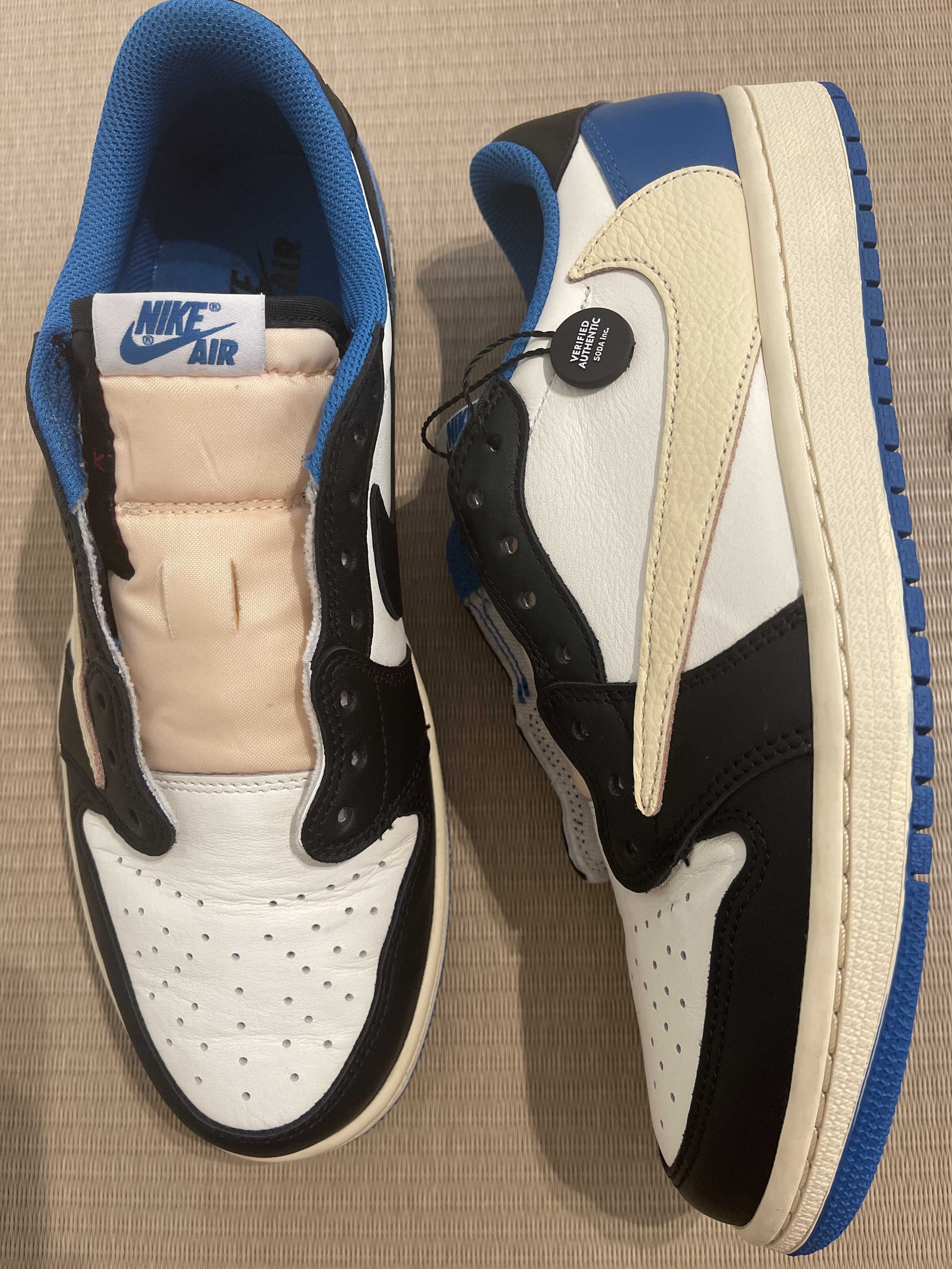 Travis Scott × fragment design × Nike Air Jordan 1 Low OG SP "Military Blue"