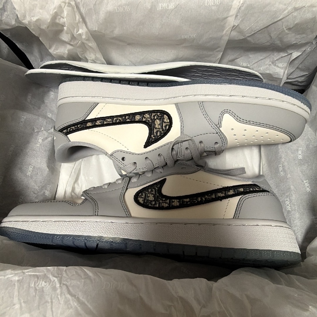 Dior × Nike Air Jordan 1 Low OG "Wolf Grey"