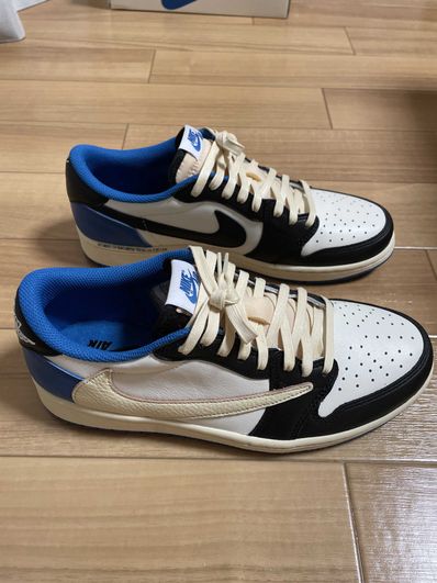 Travis Scott × fragment design × Nike Air Jordan 1 Low OG SP "Military Blue"