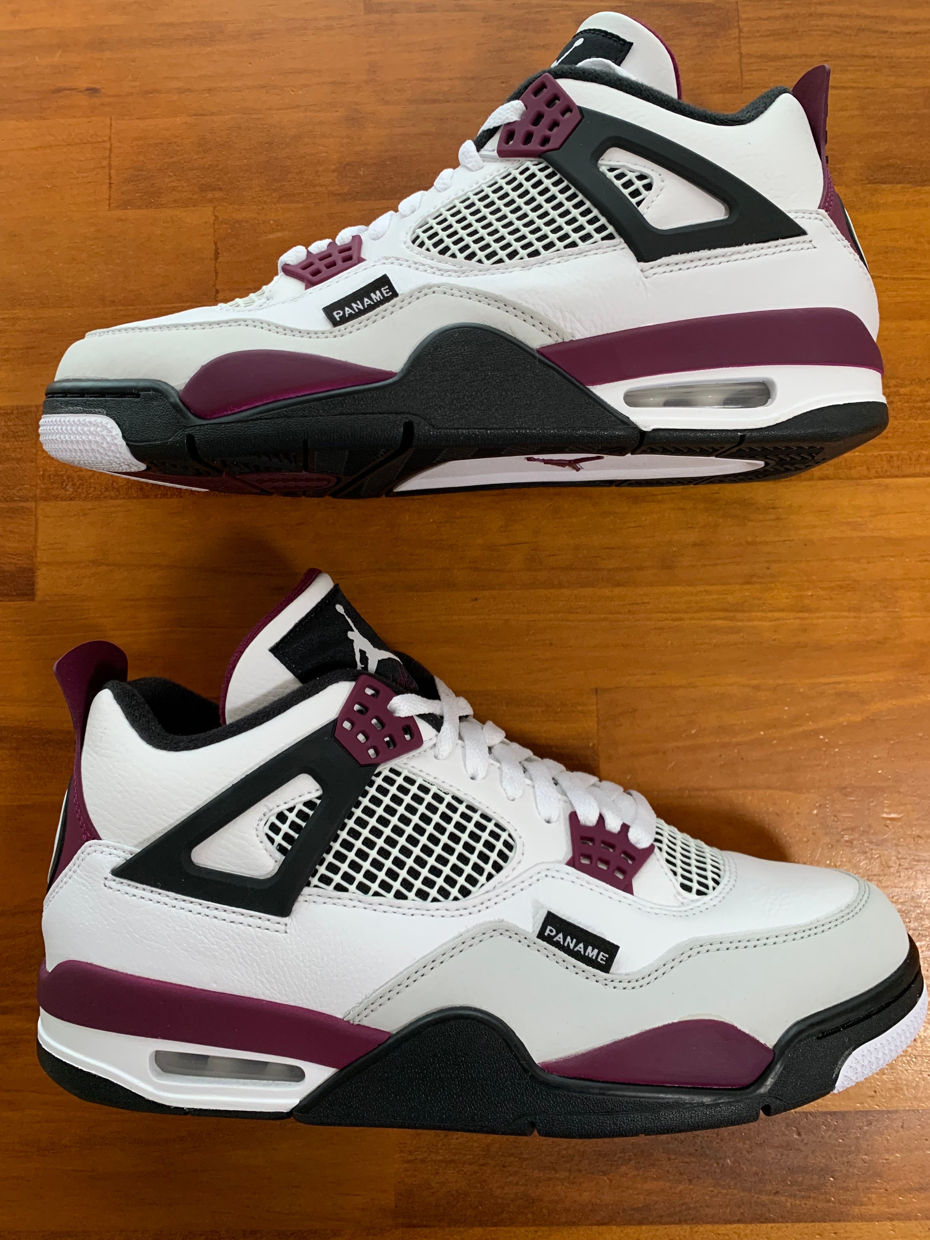 Paris Saint Germain ×Nike Air Jordan 4 Retro "White/Bordeaux/Neutral Gray"