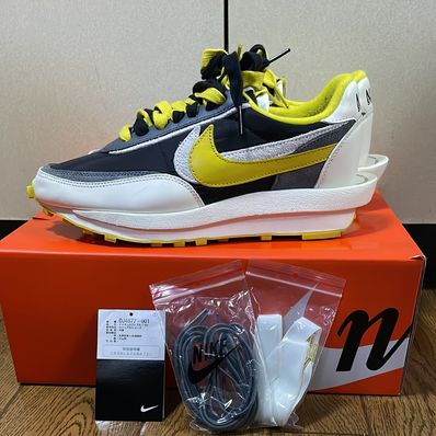 UNDERCOVER × sacai × Nike LD Waffle "Black/Sail-Dark Grey-Bright Citron"