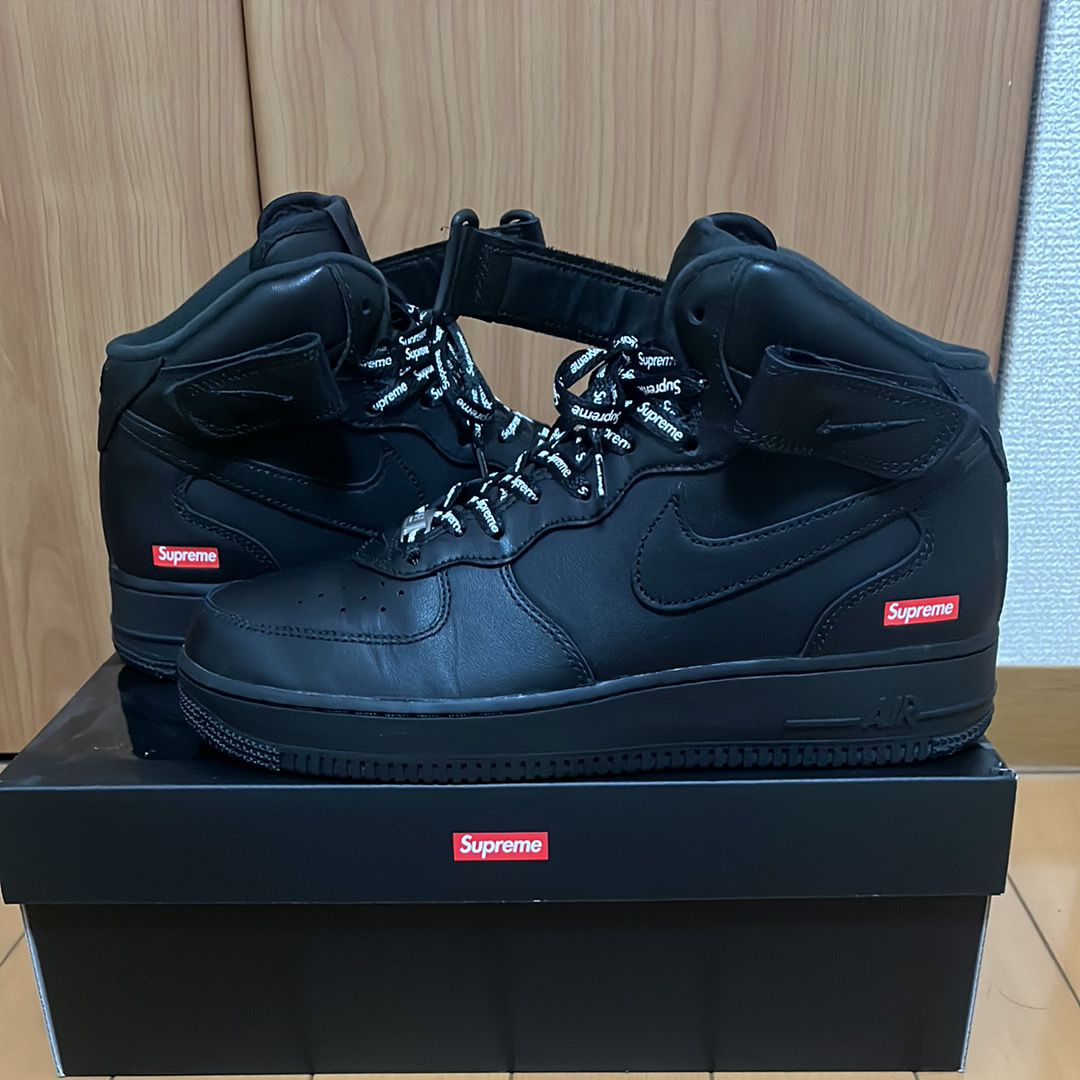 Supreme × Nike Air Force 1 Mid "Black" FW24