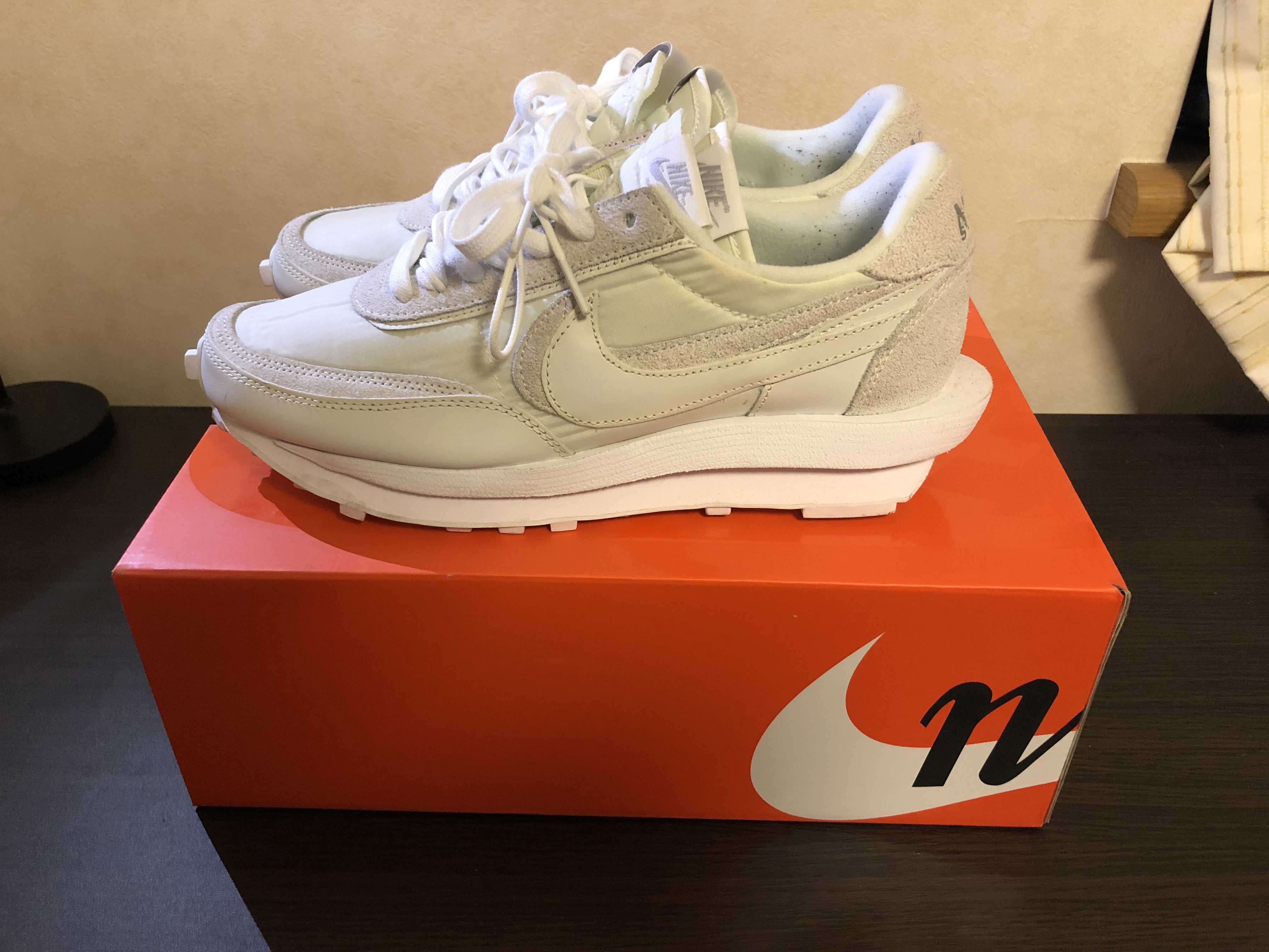 sacai × Nike LDV Waffle "Triple White"