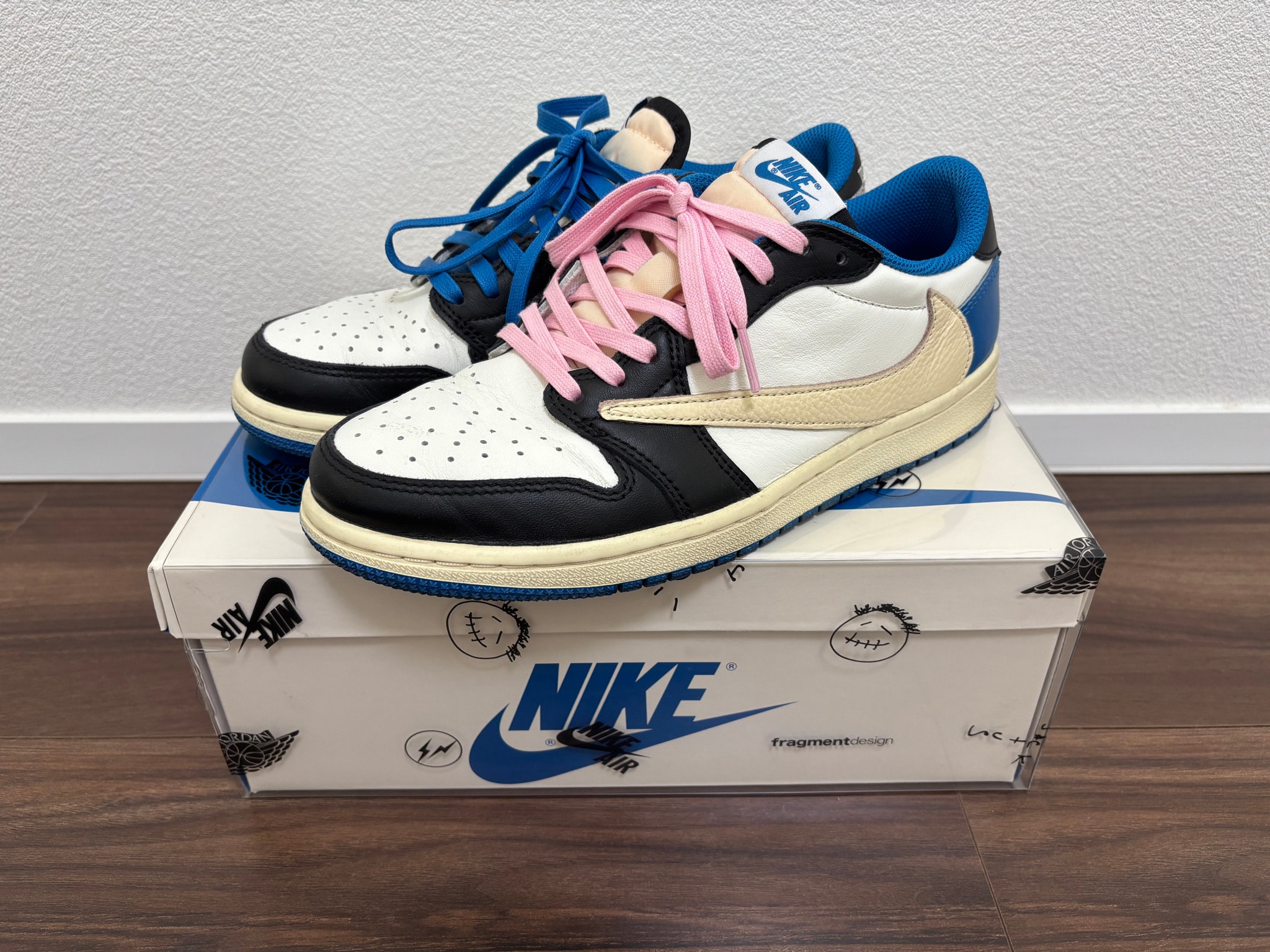 Travis Scott × fragment design × Nike Air Jordan 1 Low OG SP "Military Blue"
