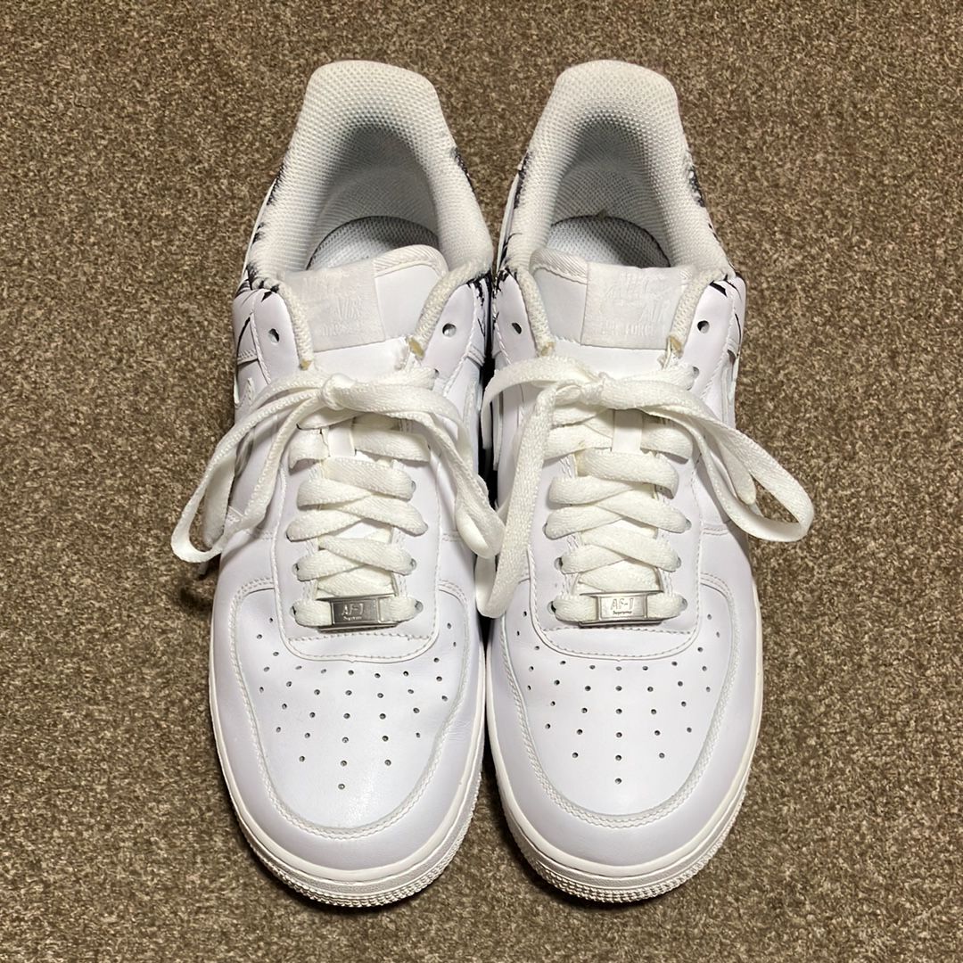 Supreme × COMME des GARCONS SHIRT × Nike Air Force 1 Low "White"