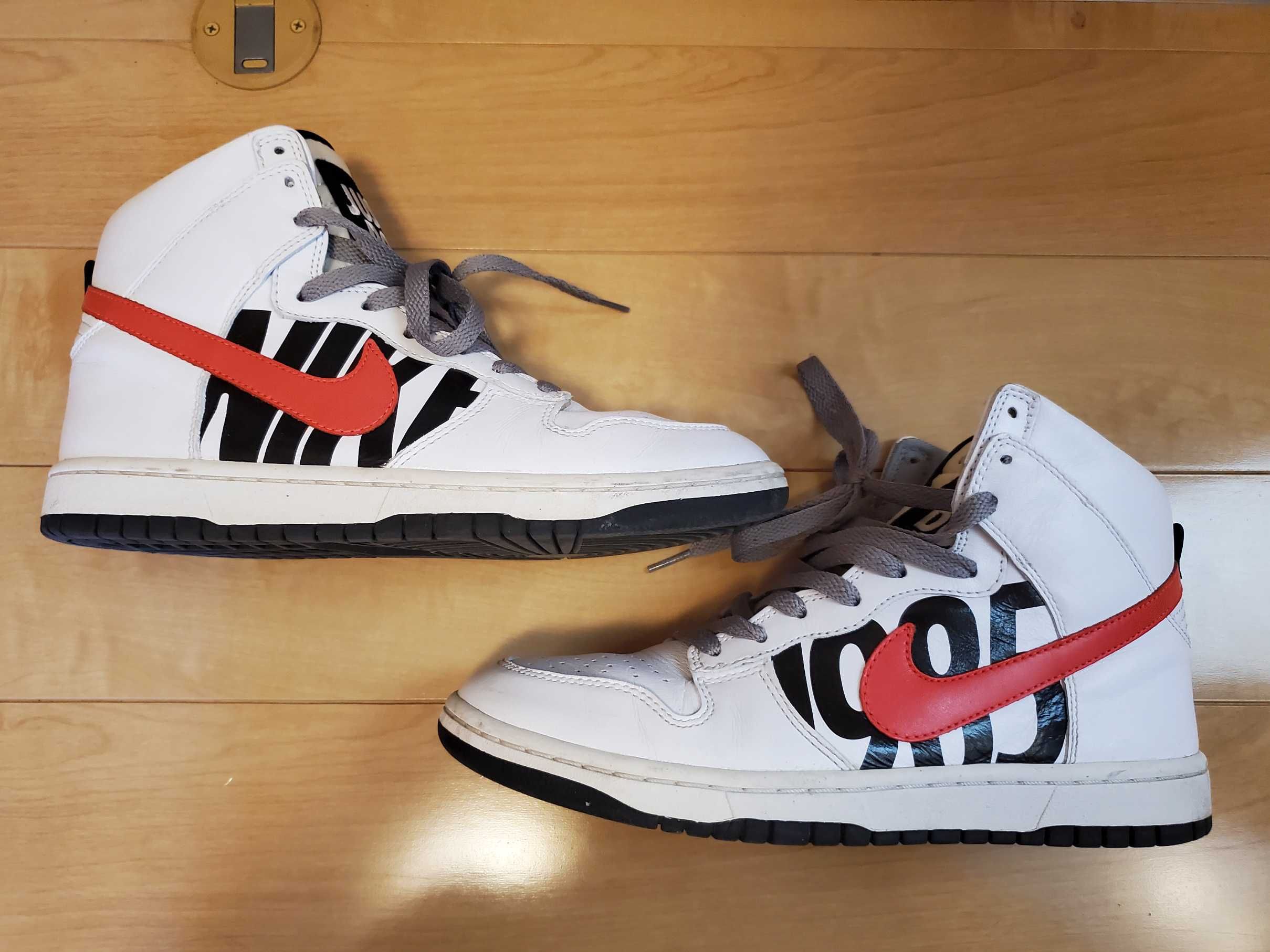 UNDEFEATED × Nike Dunk Lux High "White Infrared"