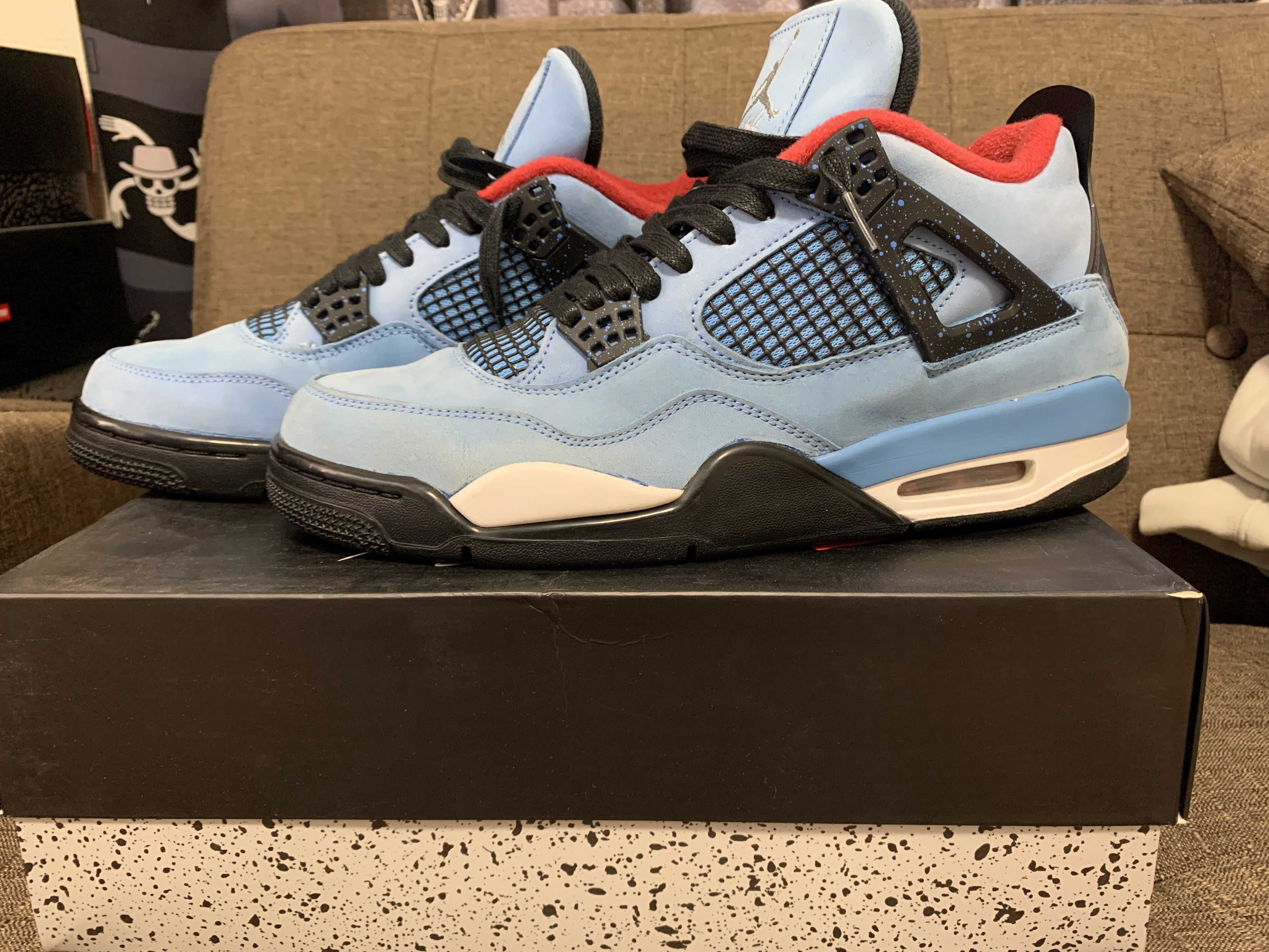 Travis Scott × Nike Air Jordan 4 Retro Cactus Jack "University Blue"