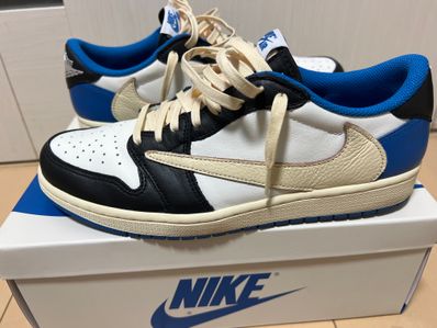Travis Scott × fragment design × Nike Air Jordan 1 Low OG SP "Military Blue"