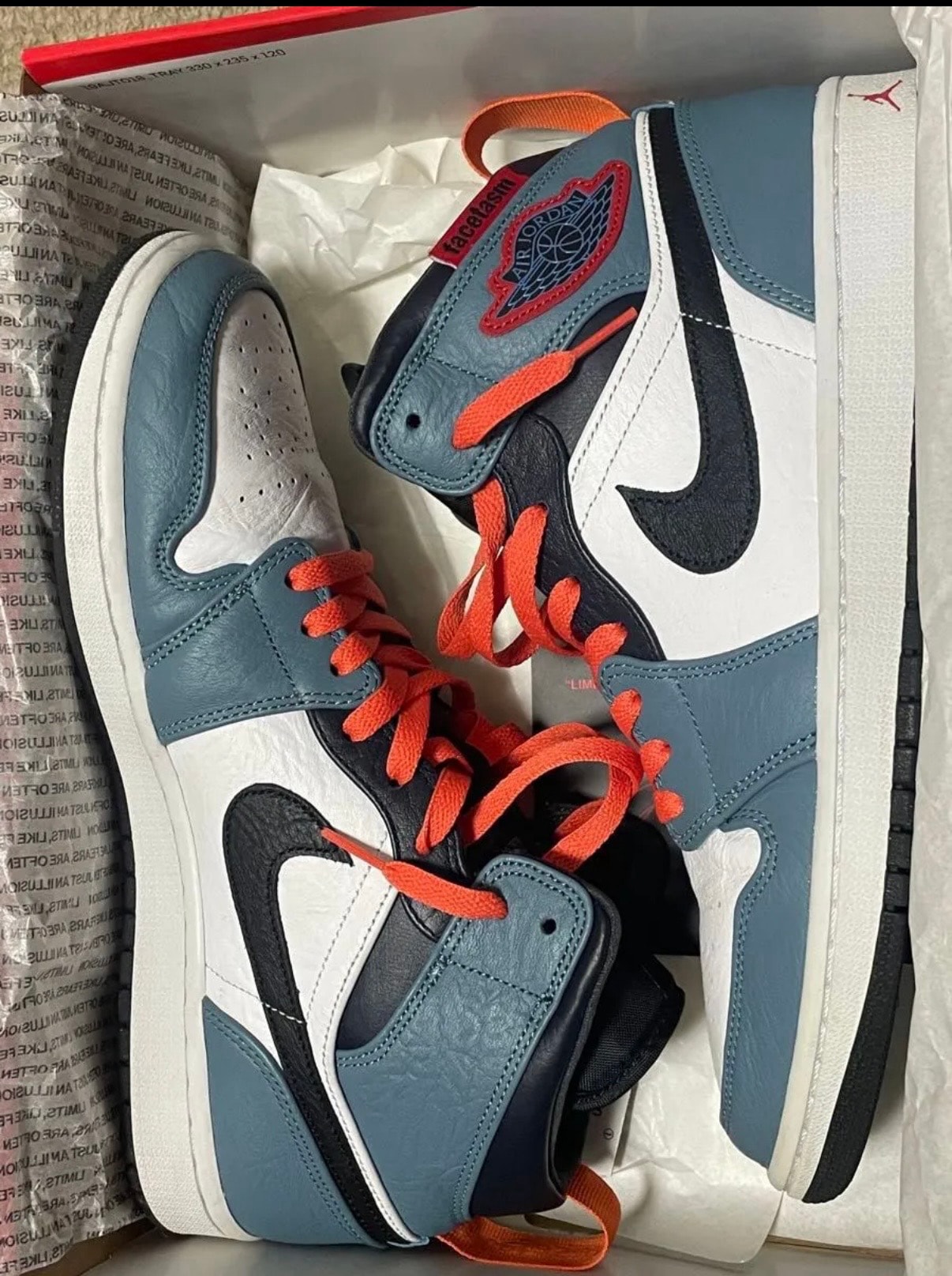 FACETASM × Nike Air Jordan 1 Mid "White/Navy"