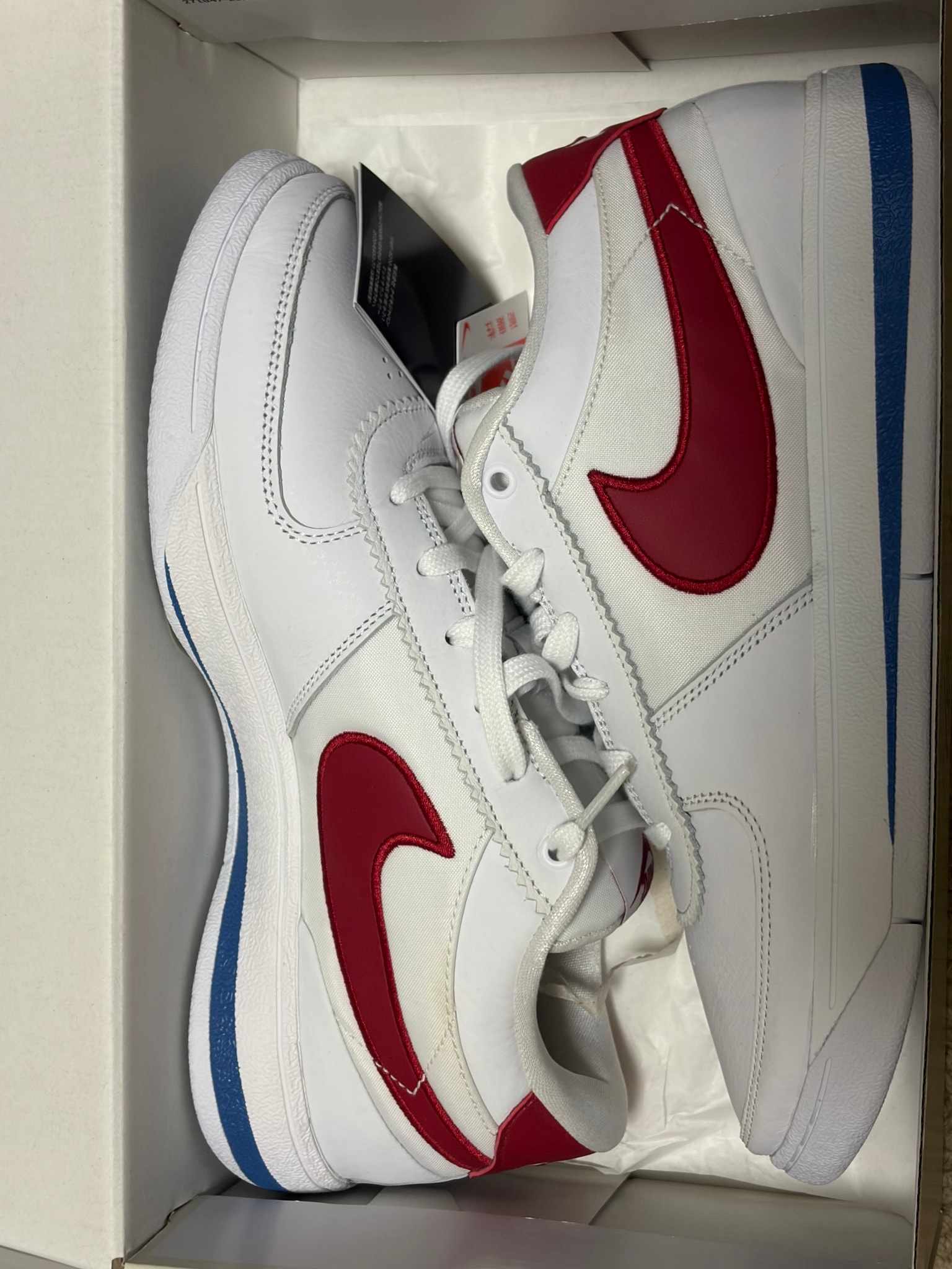 Nike Book 1 Cortez "Forrest Gump/White and Varsity Red" (FJ4250-105/FJ4249-105)