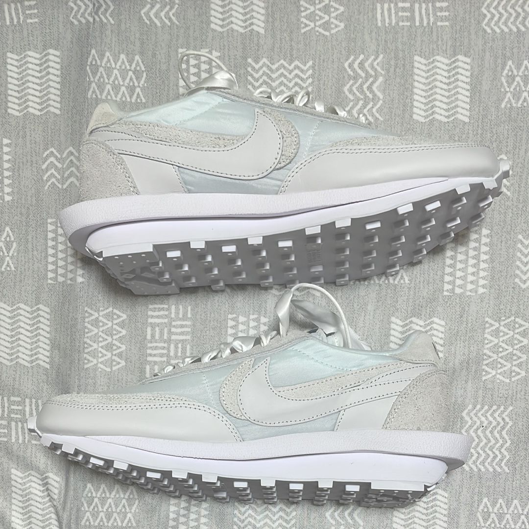 sacai × Nike LDV Waffle "Triple White"
